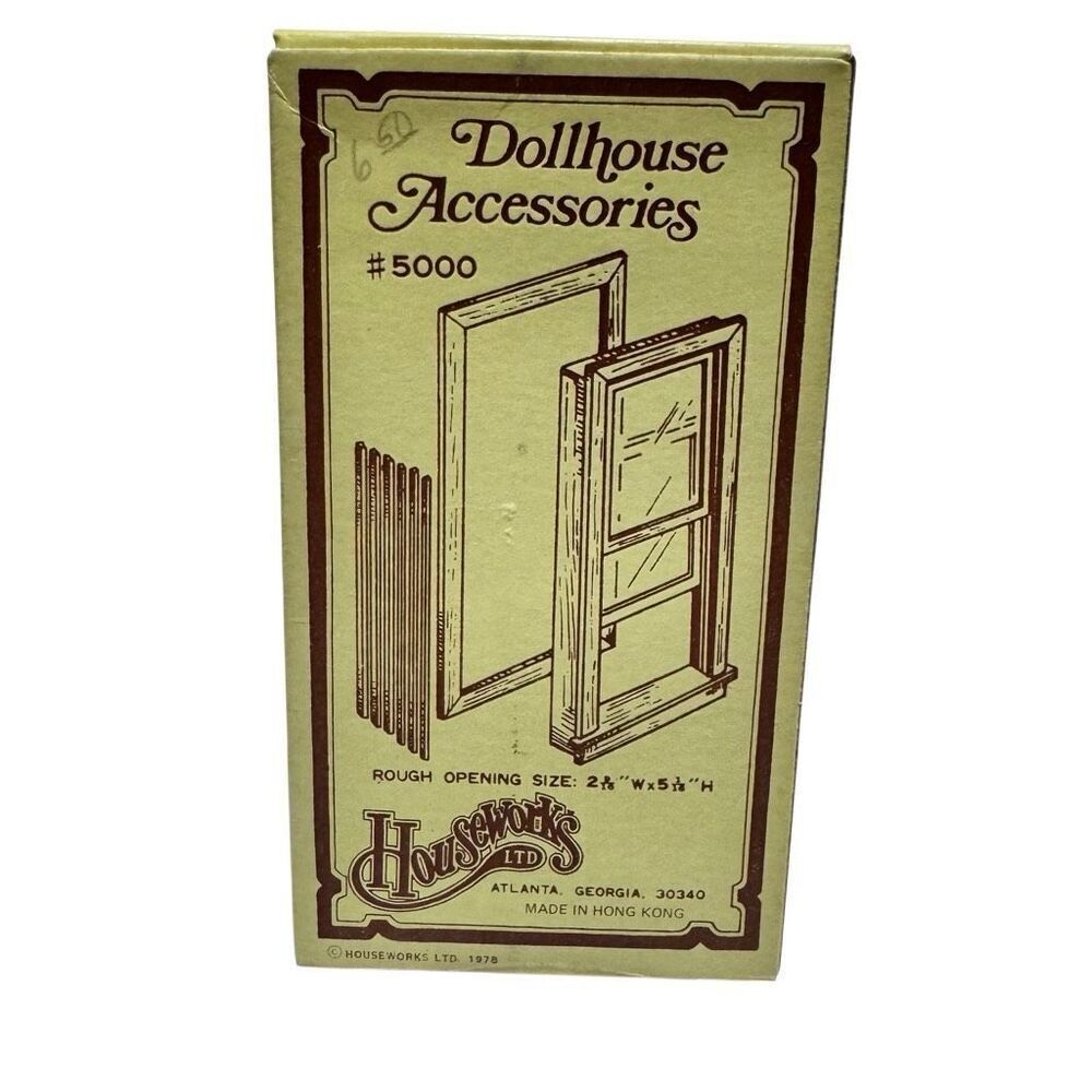 Houseworks Dollhouse Accessories miniature 1/12 wood Window Frame  #5000 New